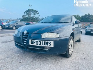 Location: Plymouth - 2003 ALFA ROMEO 147 T SPARK 3 Door Hatchback REG: WP03UWS, Keys: No, MOT Expiry date: 14/10/2025, 1598 Petrol, 5 Speed Manual Petrol, Former Keepers: 6