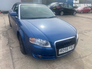 Location: Hull - 2007 AUDI A4 T FSI Convertible REG: RO56FRZ, Keys: No, MOT Expiry date: 04/07/2025, 1984 Petrol, 6 Speed Manual Petrol, Former Keepers: 4