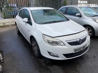 Location: Hayes - 2010 VAUXHALL ASTRA EXCLUSIV 98 5 Door Hatchback REG: BK60NNY, Keys: No, MOT Expiry date: 25/03/2026, 1398 Petrol, 5 Speed Manual Petrol, Former Keepers: 7