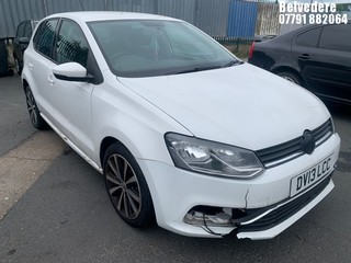 Location: Belvedere - 2013 VOLKSWAGEN POLO MATCH 5 Door Hatchback REG: DV13LCC, Keys: No, MOT Expiry date: 02/09/2025, 1198 Petrol, 5 Speed Manual Petrol, Former Keepers: 8