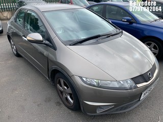 Location: Belvedere - 2007 HONDA CIVIC SE I-VTEC 5 Door Hatchback REG: YF56YGD, Keys: No, MOT Expiry date: 01/08/2025, 1799 Petrol, 6 Speed Manual Petrol, Former Keepers: 6