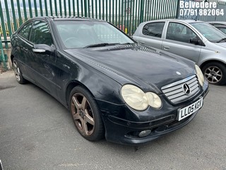 Location: Belvedere - 2005 MERCEDES C230 KOMPRESSOR SE A Coupe REG: LL05KGV, Keys: No, MOT Expiry date: 05/02/2026, 1796 Petrol, 5 Speed Auto Petrol, Former Keepers: 5