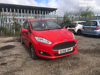 Location: Edinburgh - 2016 FORD FIESTA ZETEC 3 Door Hatchback REG: SC66DHF, Keys: No, MOT Expiry date: 28/02/2025, 1242 Petrol, 5 Speed Manual Petrol, Former Keepers: 2