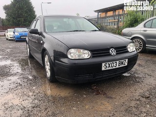Location: Edinburgh - 2003 VOLKSWAGEN GOLF MATCH 5 Door Hatchback REG: SX03BMZ, Keys: No, MOT Expiry date: 10/04/2025, 1390 Petrol, 5 Speed Manual Petrol, Former Keepers: 8