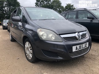 Location: Mitcham - 2011 VAUXHALL ZAFIRA EXCLUSIV CDTI EFLX MPV REG: AJ11LJZ, Keys: No, MOT Expiry date: 17/01/2024, 1686 Diesel, 6 Speed Manual Diesel, Former Keepers: 4