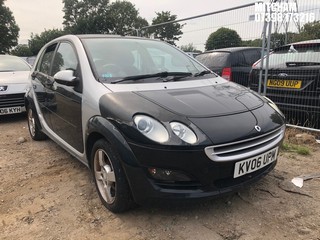 Location: Mitcham - 2006 SMART FORFOUR PASSION 5 Door Hatchback REG: KV06UPM, Keys: No, MOT Expiry date: 16/11/2025, 1124 Petrol, 5 Speed Manual Petrol, Former Keepers: 3