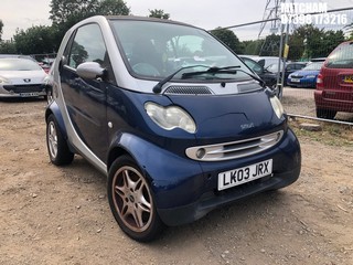 Location: Mitcham - 2003 SMART CITY PASSION 50 AUTO Coupe REG: LK03JRX, Keys: No, MOT Expiry date: 16/06/2024, 599 Petrol, 6 Speed Auto Petrol, Former Keepers: 8