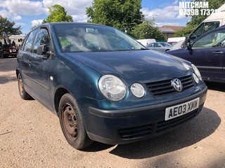 Location: Mitcham - 2003 VOLKSWAGEN POLO E 5 Door Hatchback REG: AE03XMW, Keys: No, MOT Expiry date: 03/03/2025, 1198 Petrol, 5 Speed Manual Petrol, Former Keepers: 7