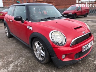 Location: Nottingham - 2007 MINI COOPER S 3 Door Hatchback REG: EU57YNS, Keys: No, MOT Expiry date: 16/08/2025, 1598 Petrol, 6 Speed Manual Petrol, Former Keepers: 7