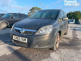 Location: Plymouth - 2013 VAUXHALL ZAFIRA EXCLUSIV MPV REG: SA63OUM, Keys: No, MOT Expiry date: 06/07/2024, 1796 Petrol, 5 Speed Manual Petrol, Former Keepers: 4