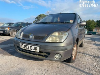 Location: Plymouth - 2003 RENAULT MEGANE SCENIC 16V MPV REG: FJ53DJK, Keys: No, MOT Expiry date: 21/02/2025, 1598 Petrol, , Former Keepers: 8