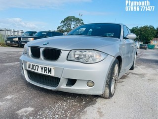 Location: Plymouth - 2007 BMW 120D M SPORT 5 Door Hatchback REG: AU07YRM, Keys: No, MOT Expiry date: 13/12/2024, 1995 Diesel, 6 Speed Manual Diesel, Former Keepers: 9