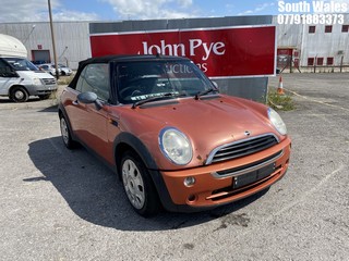 Location: South Wales - 2006 MINI MINI ONE Convertible REG: HJ56KMY, Keys: No, MOT Expiry date: 01/06/2024, 1598 Petrol, 5 Speed Manual Petrol, Former Keepers: 3