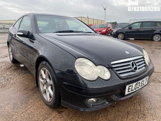 Location: Hull - 2004 MERCEDES C180 KOMPRESSOR SE AUTO Coupe REG: EL03ELT, Keys: Yes, MOT Expiry date: 11/09/2025, 1796 Petrol, 5 Speed Auto Petrol, Former Keepers: 10