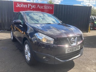 Location: Stapleford - 2011 NISSAN QASHQAI ACENTA DCI 5 Door Hatchback REG: CK61KYH, Keys: Yes, MOT Expiry date: 28/12/2025, 1461 Diesel, 6 Speed Manual Diesel, Former Keepers: 6