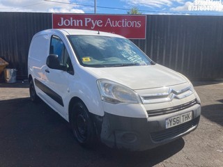Location: Stapleford - 2012 CITROEN BERLINGO 625 ENTERPRISE H Panel Van REG: YS61THK, Keys: Yes, MOT Expiry date: 01/07/2025, 1560 Diesel, 5 Speed Manual Diesel, Former Keepers: 4