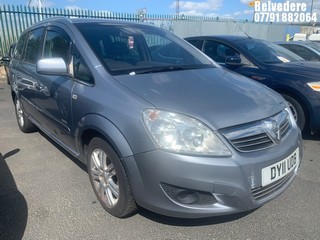 Location: Belvedere - 2011 VAUXHALL ZAFIRA ELITE MPV REG: DY11UDB, Keys: No, MOT Expiry date: 26/08/2025, 1796 Petrol, 5 Speed Manual Petrol, Former Keepers: 8