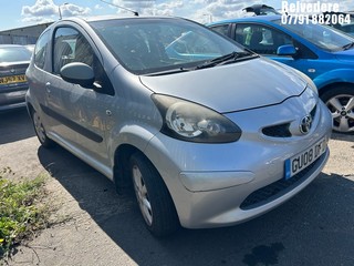 Location: Belvedere - 2008 TOYOTA AYGO PLATINUM VVT-I 3 Door Hatchback REG: GU08DFD, Keys: No, MOT Expiry date: 13/11/2024, 998 Petrol, 5 Speed Manual Petrol, Former Keepers: 7