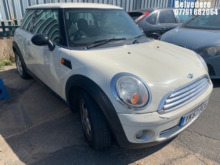 Location: Belvedere - 2007 MINI ONE 3 Door Hatchback REG: YK57PCA, Keys: No, MOT Expiry date: 01.10.2025, 1397 Petrol, 6 Speed Manual Petrol, Former Keepers: 10