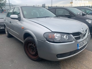 Location: Belvedere - 2004 NISSAN ALMERA SE AUTO 5 Door Hatchback REG: OU04XTE, Keys: No, MOT Expiry date: 14/02/2026, 1769 Petrol, 4 Speed Auto Petrol, Former Keepers: 6