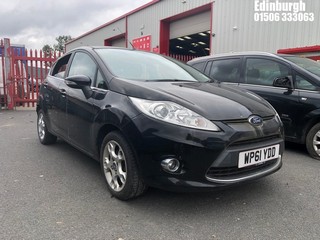 Location: Edinburgh - 2012 FORD FIESTA ZETEC 5 Door Hatchback REG: WP61YDD, Keys: No, MOT Expiry date: 11/01/2024, 1242 Petrol, 5 Speed Manual Petrol, Former Keepers: 3