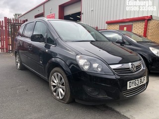 Location: Edinburgh - 2013 VAUXHALL ZAFIRA DESIGN CDTI MPV REG: DY63BLF, Keys: No, MOT Expiry date: 25/10/2024, 1686 Diesel, 6 Speed Manual Diesel, Former Keepers: 3