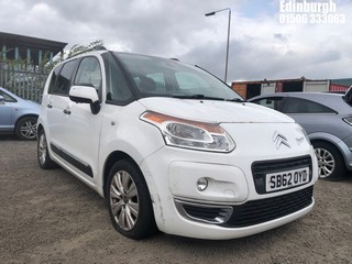 Location: Edinburgh - 2012 CITROEN C3 PICASSO EXCLUSIVE HDI MPV REG: SB62OYD, Keys: No, MOT Expiry date: 29/06/2024, 1560 Diesel, 5 Speed Manual Diesel, Former Keepers: 4
