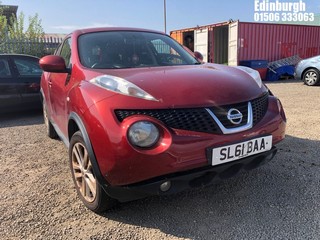 Location: Edinburgh - 2011 NISSAN JUKE ACENTA PREMIUM DCI 5 Door Hatchback REG: SL61BAA, Keys: No, MOT Expiry date: 20/01/2025, 1461 Diesel, 6 Speed Manual Diesel, Former Keepers: 5