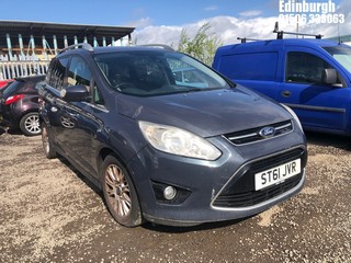 Location: Edinburgh - 2011 FORD GRAND C-MAX TITANIUM TDCI MPV REG: ST61JVR, Keys: No, MOT Expiry date: 16/01/2026, 1997 Diesel, 6 Speed Auto Diesel, Former Keepers: 9