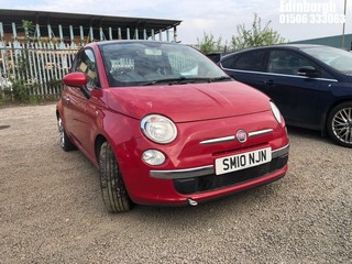 Location: Edinburgh - 2010 FIAT 500 LOUNGE M-JET RHD 3 Door Hatchback REG: SM10NJN, Keys: No, MOT Expiry date: 08/05/2024, 1248 Diesel, 5 Speed Manual Diesel, Former Keepers: 4