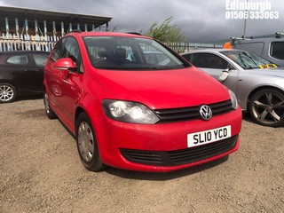 Location: Edinburgh - 2010 VOLKSWAGEN GOLF PLUS S TDI 5 Door Hatchback REG: SL10YCD, Keys: No, MOT Expiry date: 12/11/2025, 1598 Diesel, 5 Speed Manual Diesel, Former Keepers: 4
