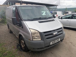 Location: Edinburgh - 2010 FORD TRANSIT 85 T280M FWD Panel Van REG: KU10CHZ, Keys: No, MOT Expiry date: 12/02/2025, 2198 Diesel, 5 Speed Manual Diesel, Former Keepers: 9