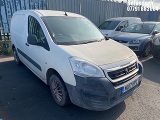 NOTE: ATF Registered Buyers ONLY - Location: Belvedere - 2017 PEUGEOT PARTNER PROFESSION L1 BLU Panel Van REG: NU17HPZ, Keys: No, 1560 Diesel, 5 Speed Manual Diesel, Former Keepers: 6