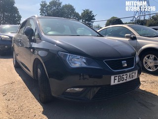 Location: Mitcham - 2013 SEAT IBIZA SE CR TDI Estate REG: FD63KGY, Keys: No, MOT Expiry date: 21/03/2025, 1598 Diesel, 5 Speed Manual Diesel, Former Keepers: 3