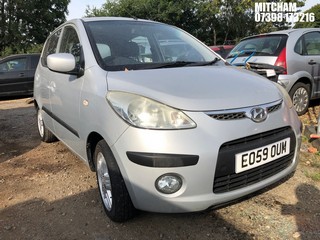 Location: Mitcham - 2009 HYUNDAI I10 COMFORT 5 Door Hatchback REG: EO59OUM, Keys: No, MOT Expiry date: 07/05/2026, 1248 Petrol, 5 Speed Manual Petrol, Former Keepers: 3