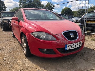 Location: Mitcham - 2006 SEAT LEON SPORT T FSI 5 Door Hatchback REG: KV56KZE, Keys: No, MOT Expiry date: 02/10/2024, 1984 Petrol, 6 Speed Manual Petrol, Former Keepers: 3