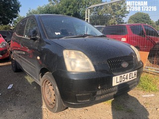 Location: Mitcham - 2004 KIA PICANTO LX 5 Door Hatchback REG: LD54ELH, Keys: No, MOT Expiry date: 11/04/2025, 1086 Petrol, 5 Speed Manual Petrol, Former Keepers: 10