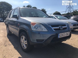 Location: Mitcham - 2003 HONDA CR-V I-VTEC SE SPORT Estate REG: GD03OAC, Keys: No, MOT Expiry date: 12/12/2025, 1998 Petrol, 5 Speed Manual Petrol, Former Keepers: 6