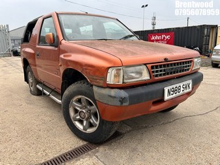 Location: Brentwood - 1996 VAUXHALL FRONTERA SPORT S APACHE Estate REG: N988SVK, Keys: No, MOT Expiry date: 07/06/2018, 1998 Petrol, Manual Petrol, Former Keepers: 5