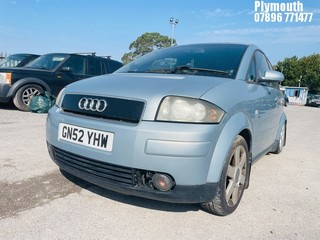 Location: Plymouth - 2002 AUDI A2 SE 5 Door Hatchback REG: GN52YHW, Keys: No, MOT Expiry date: 22/06/2024, 1390 Petrol, 5 Speed Manual Petrol, Former Keepers: 9