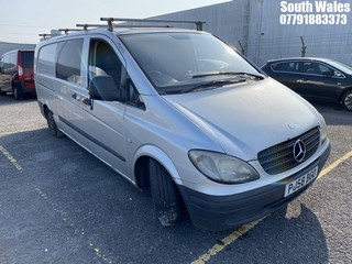 Location: South Wales - 2008 MERCEDES VITO 111 CDI XLONG Panel Van REG: PJ58BGO, Keys: No, MOT Expiry date: 24/01/2025, 2148 Diesel, 6 Speed Manual Diesel, Former Keepers: 11