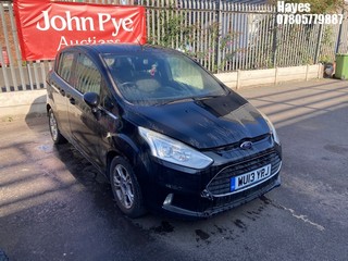 Location: Hayes - 2013 FORD B-MAX ZETEC TURBO MPV REG: WU13YRJ, Keys: No, MOT Expiry date: 29/08/2025, 998 Petrol, 5 Speed Manual Petrol, Former Keepers: 6