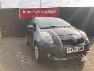 Location: Stapleford - 2007 TOYOTA YARIS TR 5 Door Hatchback REG: PX57VMM, Keys: Yes, MOT Expiry date: 01/09/2025, 1296 Petrol, 5 Speed Manual Petrol, Former Keepers: 6
