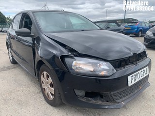 Location: Belvedere - 2010 VOLKSWAGEN POLO S 60 5 DOOR HATCHBACK REG: FR10GPJ, 1198cc PETROL, 5 SPEED MANUAL PETROL, Former Keepers: 3, Keys: Yes, MOT Expiry date: 12.08.2024