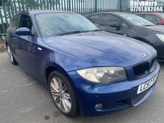 Location: Belvedere - 2007 BMW 118D M SPORT 3 Door Hatchback REG: LC57YGV, Keys: No, MOT Expiry date: 30.12.2025, 1995 Diesel, 6 Speed Manual Diesel, Former Keepers: 14