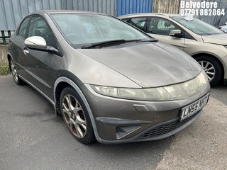 Location: Belvedere - 2006 HONDA CIVIC SE I-VTEC 5 Door Hatchback REG: LN55NHT, Keys: No, MOT Expiry date: 26/02/2025, 1799 Petrol, 6 Speed Manual Petrol, Former Keepers: 5