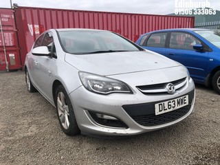 Location: Edinburgh - 2014 VAUXHALL ASTRA SRI CDTI 5 Door Hatchback REG: DL63MWE, Keys: No, MOT Expiry date: 12/09/2024, 1686 Diesel, 6 Speed Manual Diesel, Former Keepers: 5