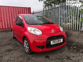 Location: Edinburgh - 2011 CITROEN C1 VTR 3 Door Hatchback REG: PE11BPX, Keys: No, MOT Expiry date: 21/11/2025, 998 Petrol, 5 Speed Manual Petrol, Former Keepers: 4