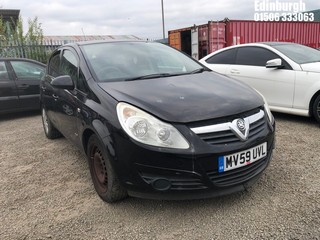 Location: Edinburgh - 2009 VAUXHALL CORSA CLUB A/C CDTI 5 Door Hatchback REG: MV59UVL, Keys: No, MOT Expiry date: 18/07/2025, 1248 Diesel, 5 Speed Manual Diesel, Former Keepers: 8