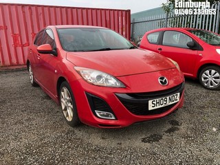 Location: Edinburgh - 2009 MAZDA 3 SPORT 5 Door Hatchback REG: SH09NDZ, Keys: No, MOT Expiry date: 02/08/2025, 1999 Petrol, 6 Speed Manual Petrol, Former Keepers: 2